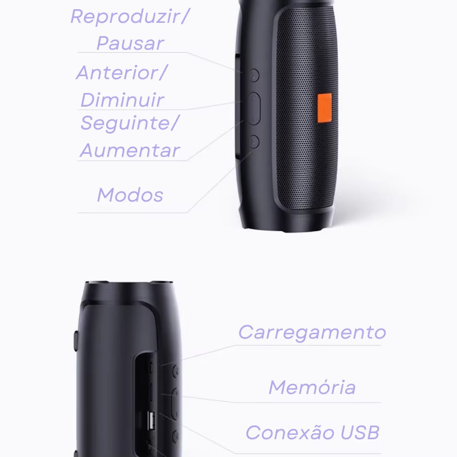 Caixa De Som Charge Mini 3 + Portátil Com Bluetooth Radio Hi-Fi Sem Fio Bateria De Longa Duração Caixa De Musica