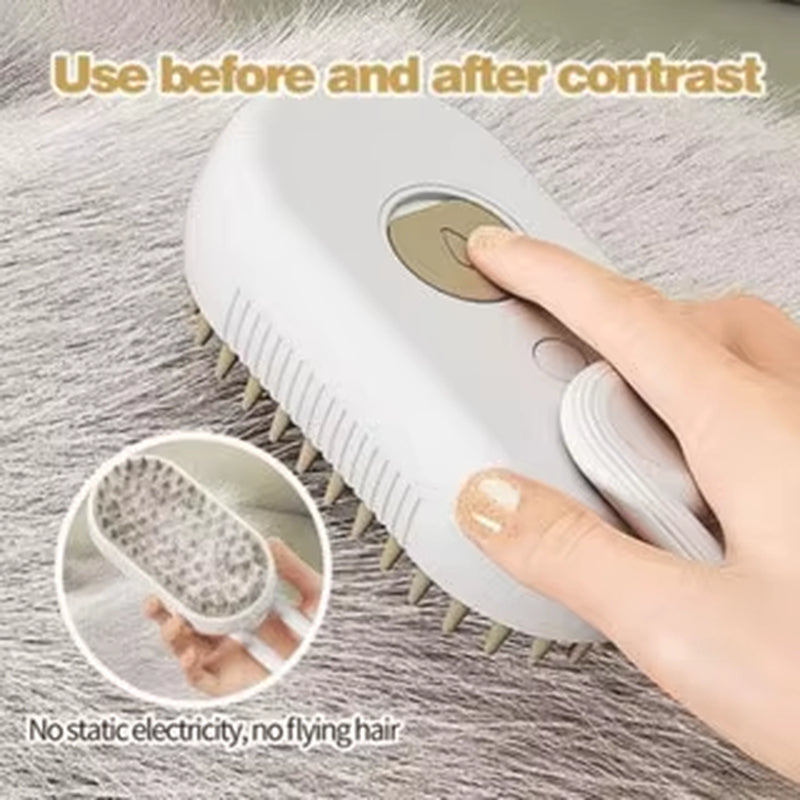 Escova a Vapor 3 Em 1 Pet Removedor Pelos Para Gatos E Cães