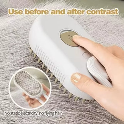 Escova a Vapor 3 Em 1 Pet Removedor Pelos Para Gatos E Cães