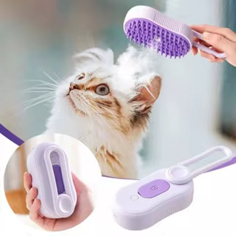 Escova a Vapor 3 Em 1 Pet Removedor Pelos Para Gatos E Cães