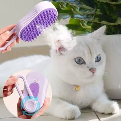 Escova a Vapor 3 Em 1 Pet Removedor Pelos Para Gatos E Cães
