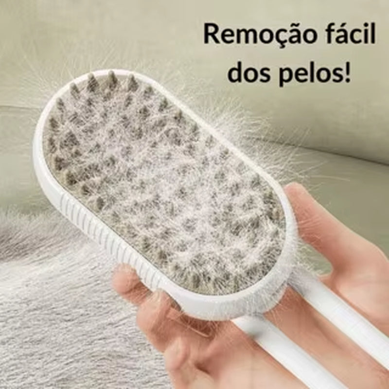 Escova a Vapor 3 Em 1 Pet Removedor Pelos Para Gatos E Cães