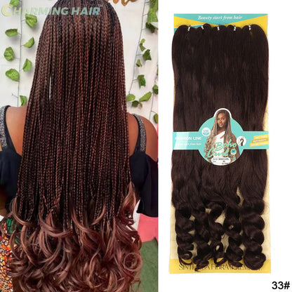 Cabelo Jumbo Boho Curl French Braids Para Crochet Braids Cabelo Jumbo Cacheado Fibra Orgânica de Alta Qualidade 400g 65cm BOHO