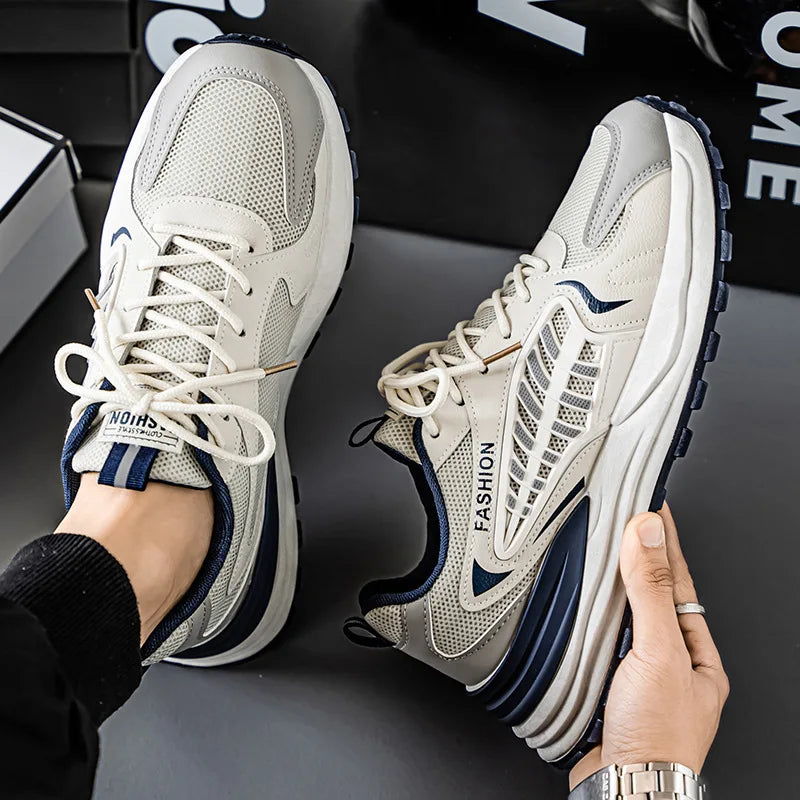 Men's Summer Casual oes Versatile Thi Bot Running oes Breathable Me Upper Korean Sle Dad oes Faionable Low Top