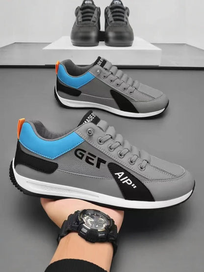 Men's Slip-On Sports oes Leather Surface Waterproof Running Casual Breathable White oes Summer Outdoor Leisure oes