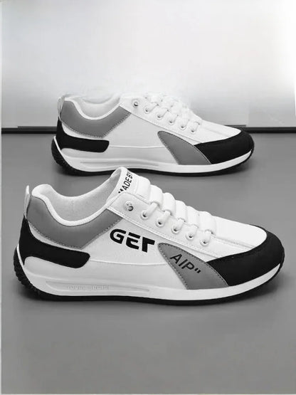 Men's Slip-On Sports oes Leather Surface Waterproof Running Casual Breathable White oes Summer Outdoor Leisure oes