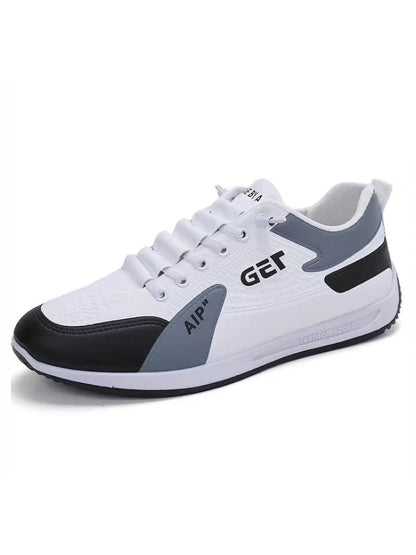 Men's Slip-On Sports oes Leather Surface Waterproof Running Casual Breathable White oes Summer Outdoor Leisure oes