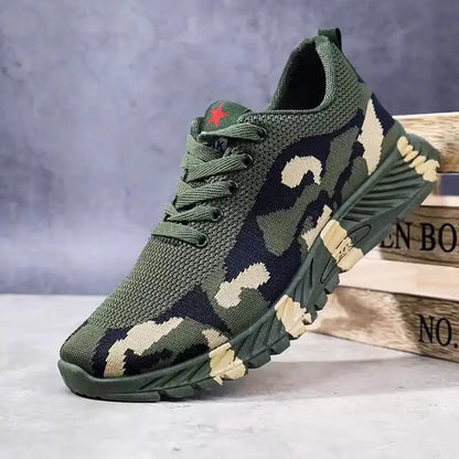 Men's Camouflage Sports oes Breathable Me Slip-On Anti-Slip Climbing oes Low Top Canvas oes Pure Color Spring Autumn