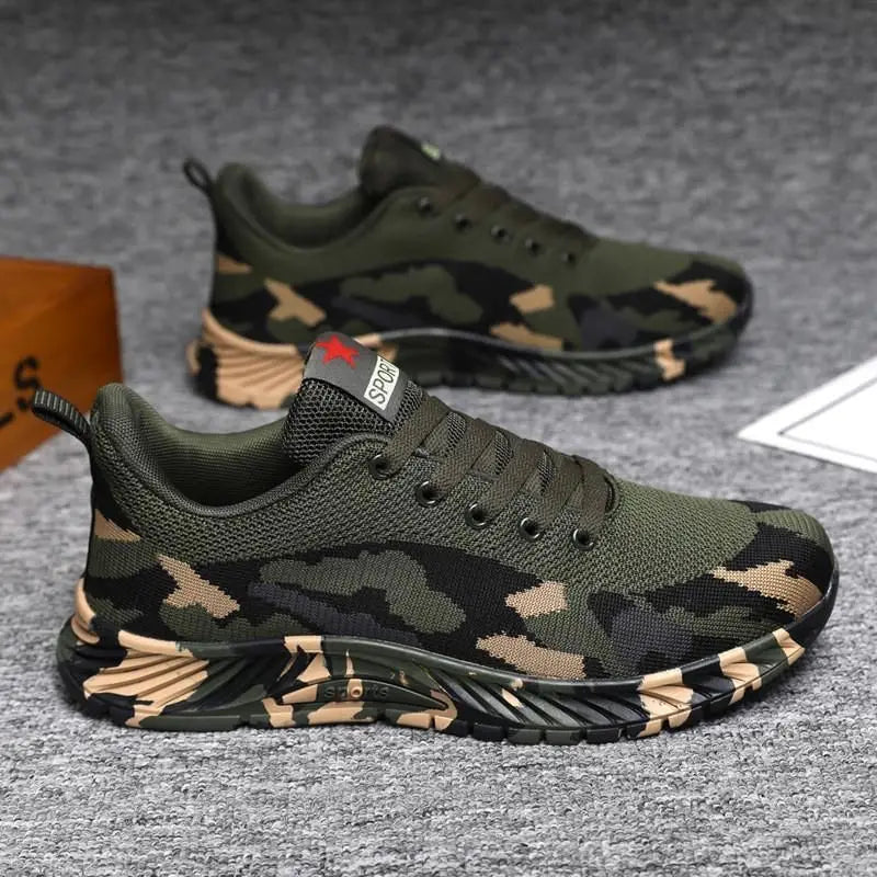 Men's Camouflage Sports oes Breathable Me Slip-On Anti-Slip Climbing oes Low Top Canvas oes Pure Color Spring Autumn