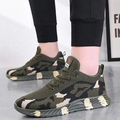 Men's Camouflage Sports oes Breathable Me Slip-On Anti-Slip Climbing oes Low Top Canvas oes Pure Color Spring Autumn