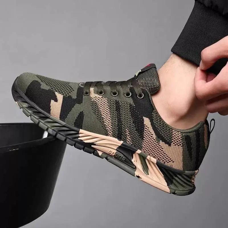 Men's Camouflage Sports oes Breathable Me Slip-On Anti-Slip Climbing oes Low Top Canvas oes Pure Color Spring Autumn