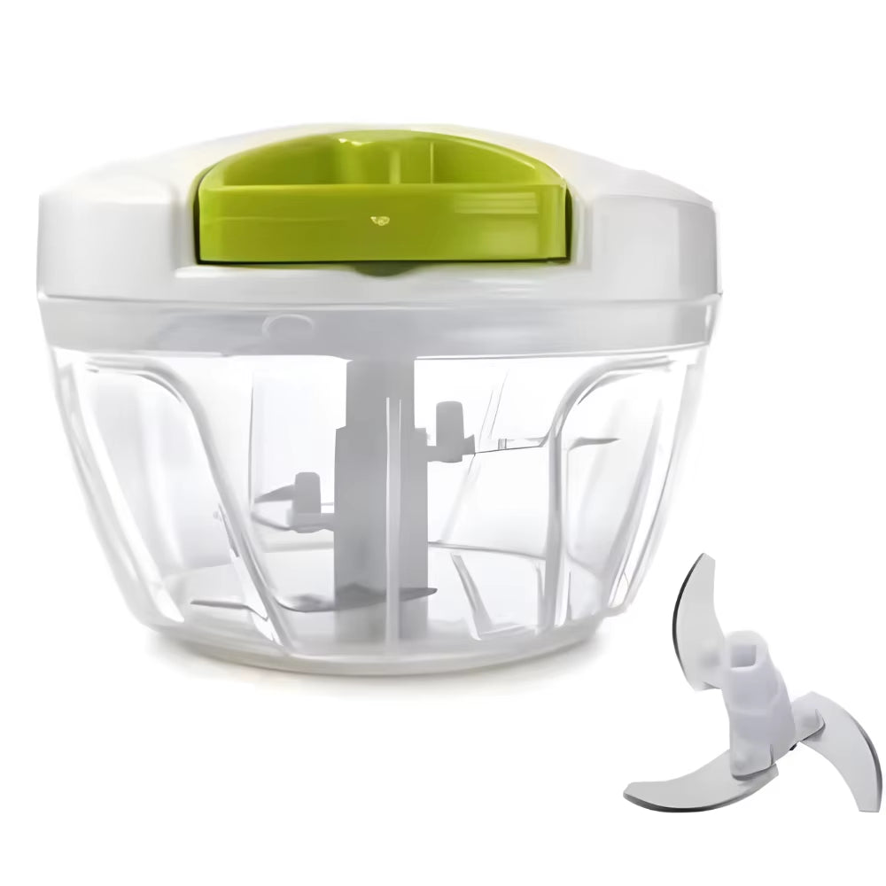 Processador Manual Triturador De Alimentos Com 3 Laminas 500 Ml