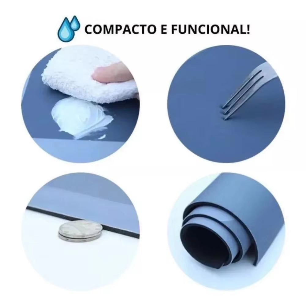 Tapete Oval Absorvente De Banheiro Secagem Rápida Antiderrapante