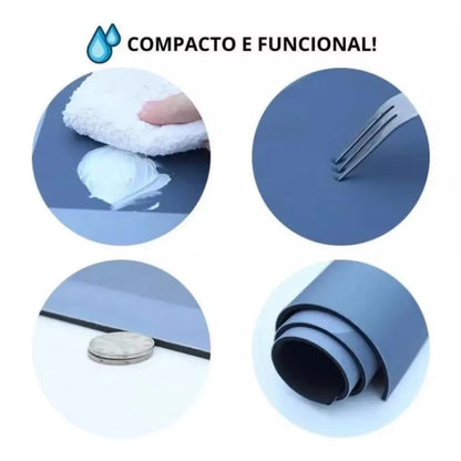 Tapete Oval Absorvente De Banheiro Secagem Rápida Antiderrapante