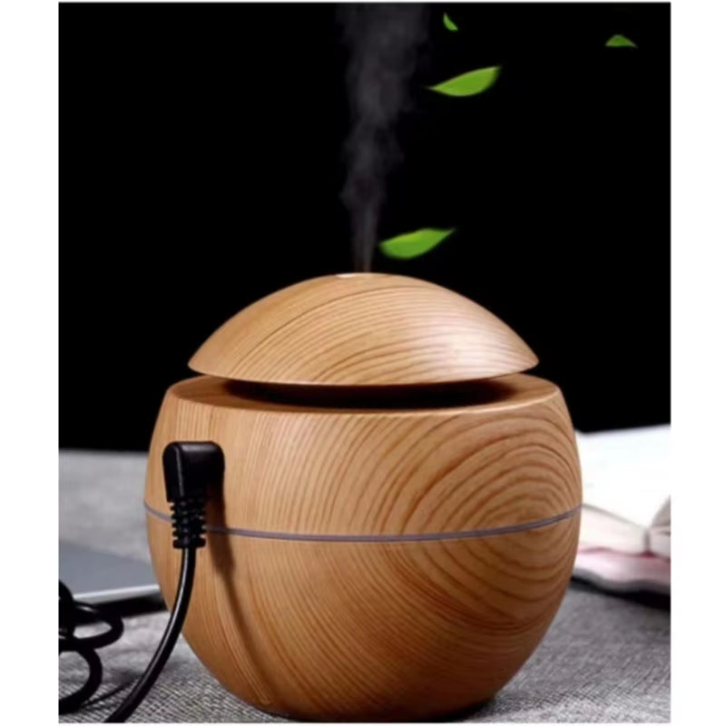 Humidificador De Ar De Madeira Purificador USB Aromaterapia Difusor Spray Essence Umidificador Ultra-Sônico