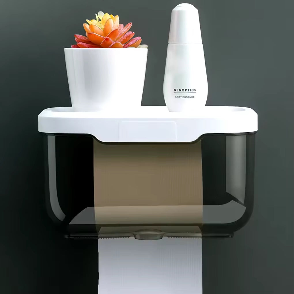 Caixa Suporte Para Papel Higiênico Para Parede Impermeável Para Banheiro Quartos Sala Escritório Cozinha Com Fixador De Parede