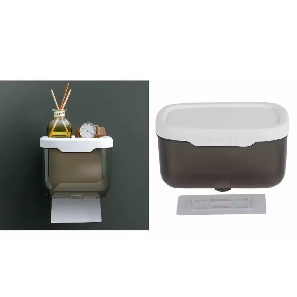 Caixa Suporte Para Papel Higiênico Para Parede Impermeável Para Banheiro Quartos Sala Escritório Cozinha Com Fixador De Parede
