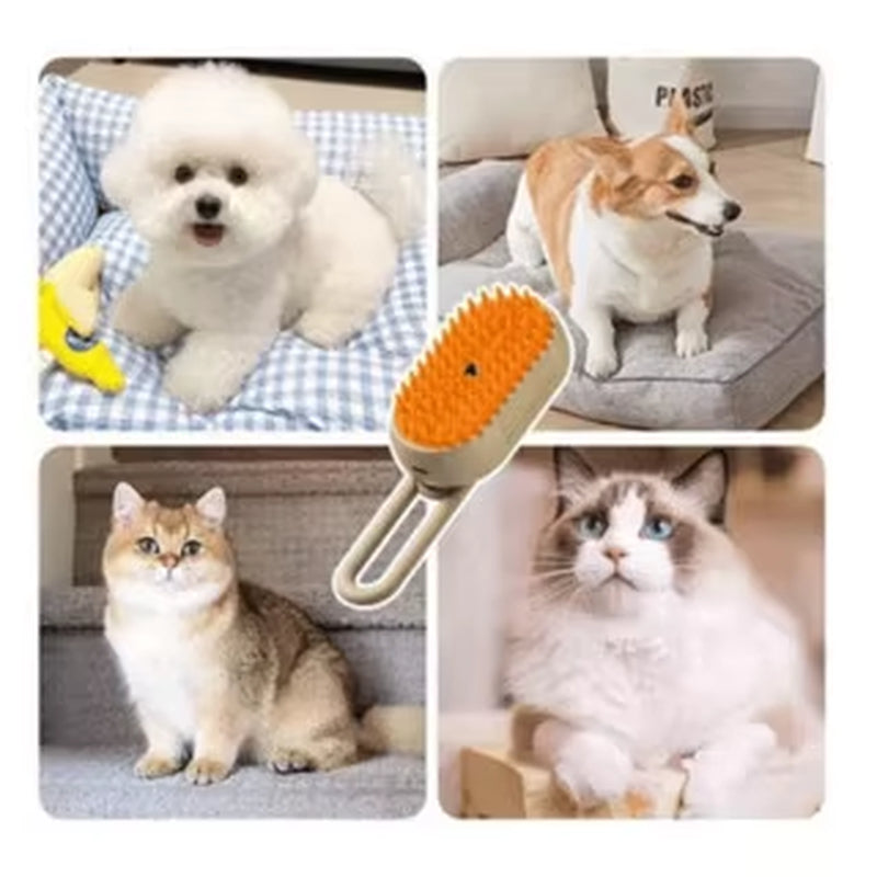 Escova a Vapor 3 Em 1 Pet Removedor Pelos Para Gatos E Cães