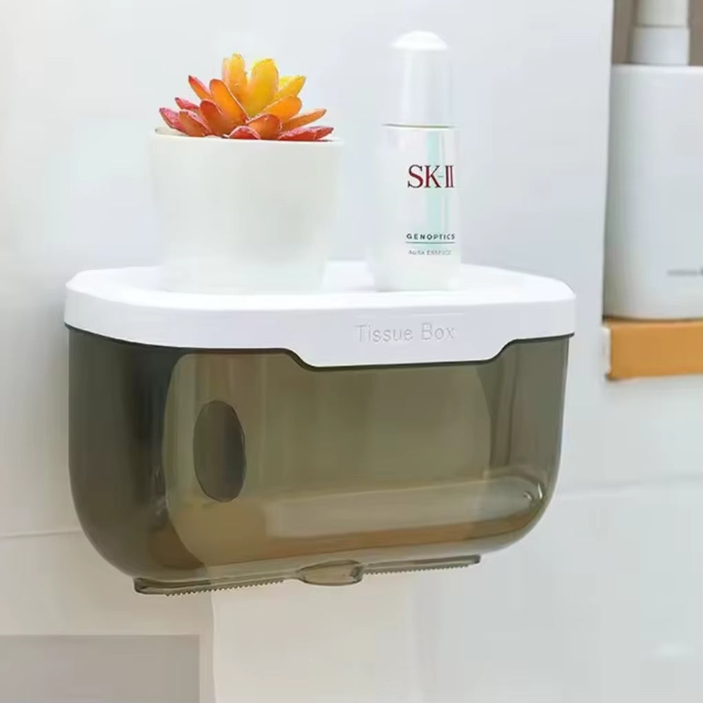 Caixa Suporte Para Papel Higiênico Para Parede Impermeável Para Banheiro Quartos Sala Escritório Cozinha Com Fixador De Parede
